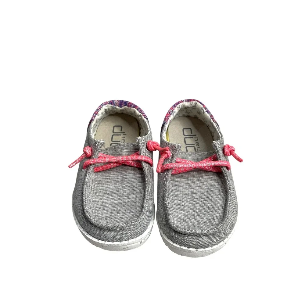 NEW Hey Dude Wendy Toddler Funk Grey moccasins loafers‎ Size 7 Toddler gray pink
